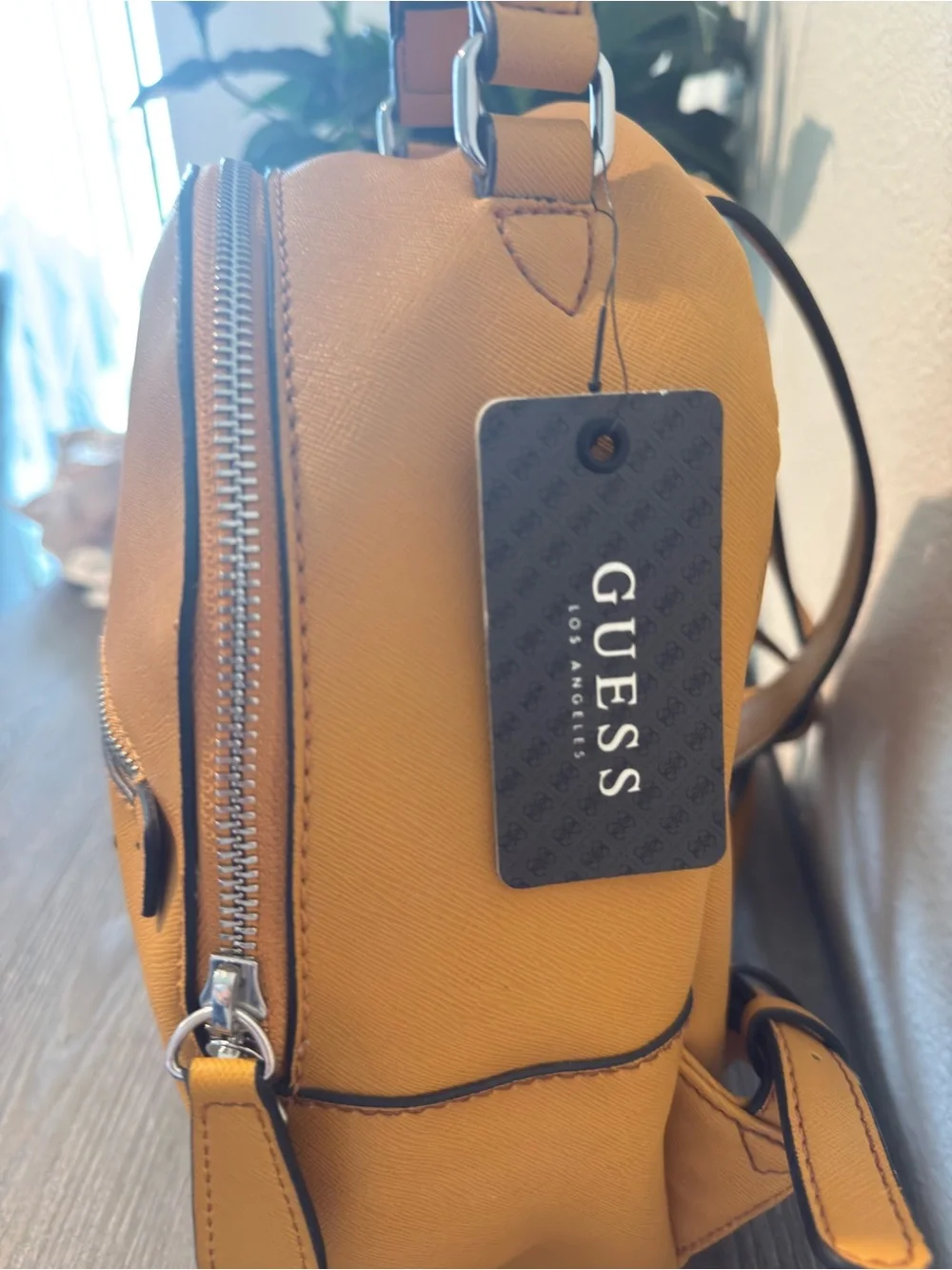 Guess Mustard Yellow Mini Backpack